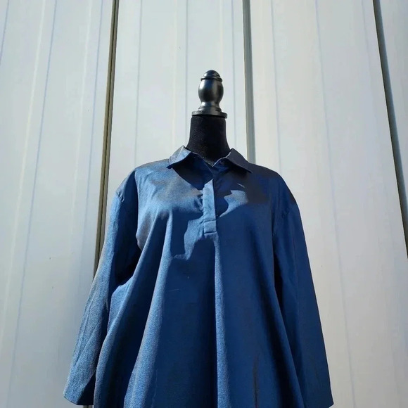 Pierre Cardin Options XLarge Blue Womens Blouse - Picture 10 of 14